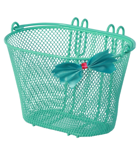 Kosz na kierownicę BASIL JASMIN BASKET JUNIOR BUTTERFLY BASKET 12 -20  stalowy zielony (NEW)