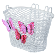 Kosz na kierownicę BASIL JASMIN BASKET JUNIOR BUTTERFLY BASKET 12 -20  stalowy biały (NEW)