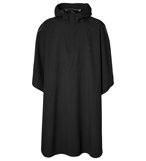 Ponczo przeciwdeszczowe unisex BASIL HOGA BICYCLE RAIN PONCHO UNISEX 100% waterproof jet black one size (WYPRZEDAŻ -50%)