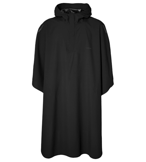 Ponczo przeciwdeszczowe unisex BASIL HOGA BICYCLE RAIN PONCHO UNISEX 100% waterproof jet black one size (WYPRZEDAŻ -50%)