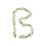 Wianek kwiatów BASIL FLOWER GARLAND biały (NEW)