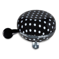 Dzwonek rowerowy BASIL BIG BELL POLKADOT 80mm, black/white dots (WYPRZEDAŻ -50%)
