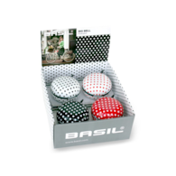 Dzwonek rowerowy BASIL BIG BELL POLKADOT 80mm, mix kolorów pudełko 4szt. (WYPRZEDAŻ -50%)