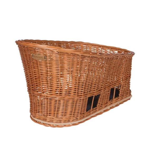 Kosz tylny na bagażnik BASIL PASJA dla zwierząt MIK 45cm, MIK System (ready to go) wiklinowy natural (NEW).