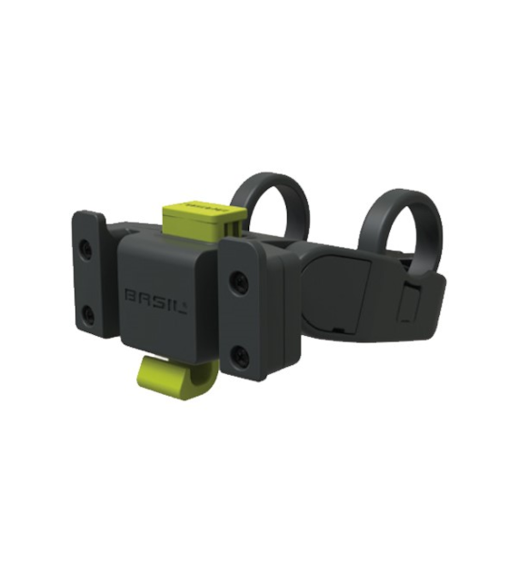 Wspornik mocujący do kierownicy BASIL HANDLEBAR HOLDER FOR KF PLATES śr.25-31,8mm system mocowania kosza/sakwy odpinany (NEW)