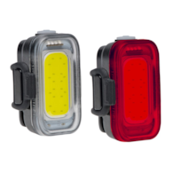 Lampka przednia BLACKBURN GRID FRONT LIGHT 110 lumenów+ Lampka tylna BLACKBURN GRID REAR LIGHT 40 lumenów, pudełko zbiorcze: 4 x przednie, 5 x tylne (NEW 2026)