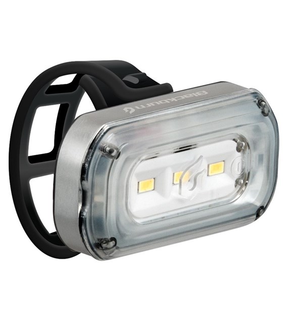 Lampka przednia BLACKBURN CENTRAL 100 USB, 100 lumenów srebrna