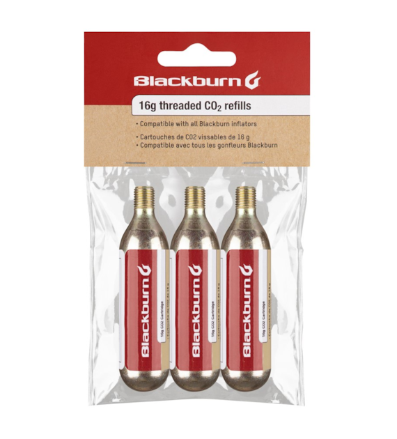 Naboje BLACKBURN CO2 3 pack cartridges 16g metallic silver (NEW 2026)