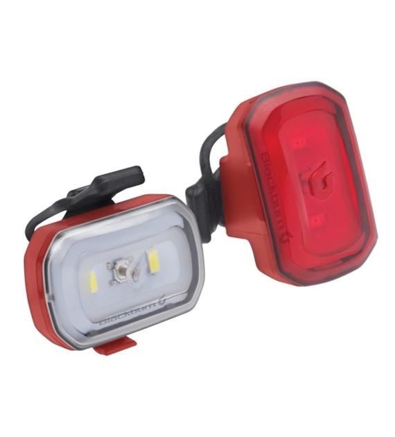 Zestaw lampki BLACKBURN CLICK USB przód 60 lumenów, CLICK USB tył 20 lumenów czerwone (NEW).