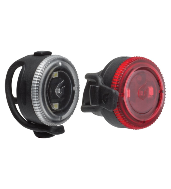 Zestaw lampki BLACKBURN CLICK przód 20 lumenów, CLICK tył 4 lumeny czarne (NEW).
