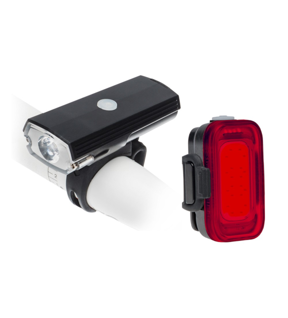 Zestaw lampki BLACKBURN DAYBLAZER 550 FRONT GRID REAR przód 550 lumenów, tył 40 lumenów black (NEW 2026)