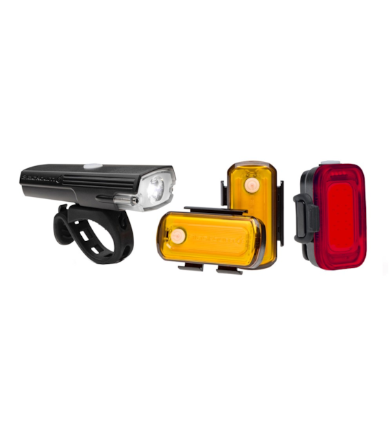 Zestaw lampki BLACKBURN LUMINATE 360 LIGHT SET przód 550 lumenów, tył 40 lumenów, bok 40 lumenów (NEW).
