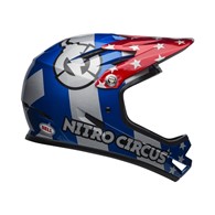Kask full face BELL SANCTION nitro circus gloss silver blue red roz. S (52–54 cm)