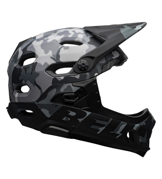 Kask full face BELL SUPER DH SPHERICAL matte gloss black camo roz. L (58–62 cm) (NEW 2025)