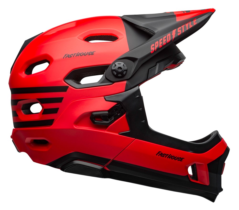 Kask full face BELL SUPER DH MIPS SPHERICAL fasthouse matte gloss red black roz. S (52–56 cm) (NEW).