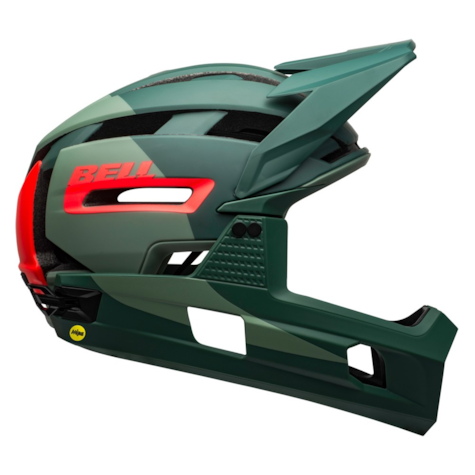 Kask full face BELL SUPER AIR R SPHERICAL matte gloss green infrared
