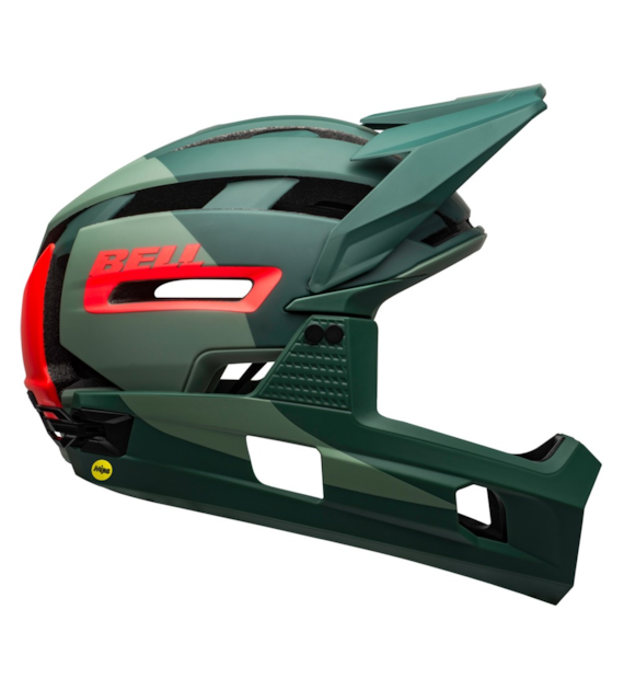 Kask full face BELL SUPER AIR R SPHERICAL matte gloss green infrared roz. M (55–59 cm) (NEW 2025)