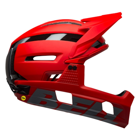 Kask full face BELL SUPER AIR R SPHERICAL matte gloss red gray (WYPRZEDAŻ -50%)