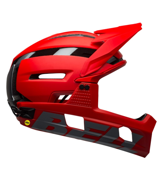 Kask full face BELL SUPER AIR R SPHERICAL matte gloss red gray roz. L (58–62 cm) (WYPRZEDAŻ -50%)