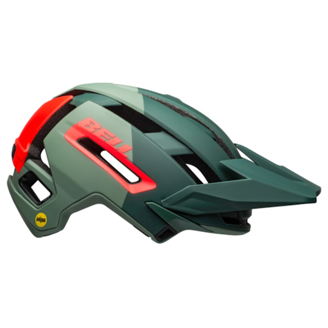 Kask mtb BELL SUPER AIR SPHERICAL matte gloss green infrared