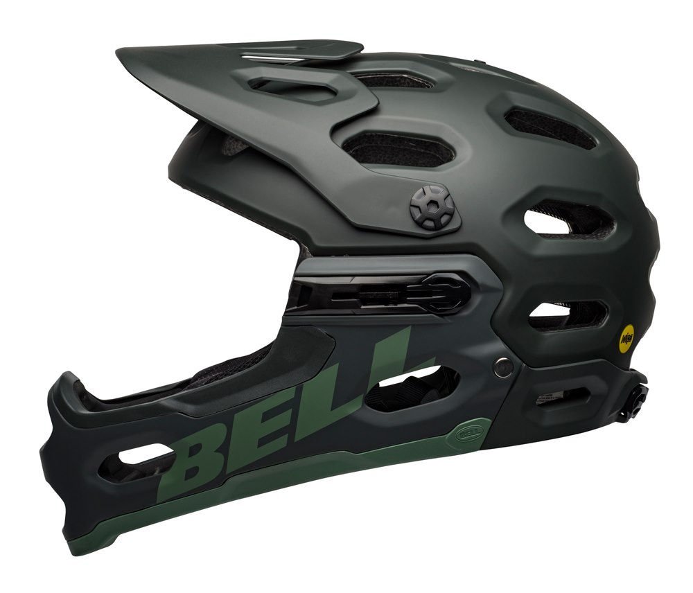 Kask full face BELL SUPER 3R MIPS matte green roz. M (55-59 cm) (WYPRZEDAŻ -50%)