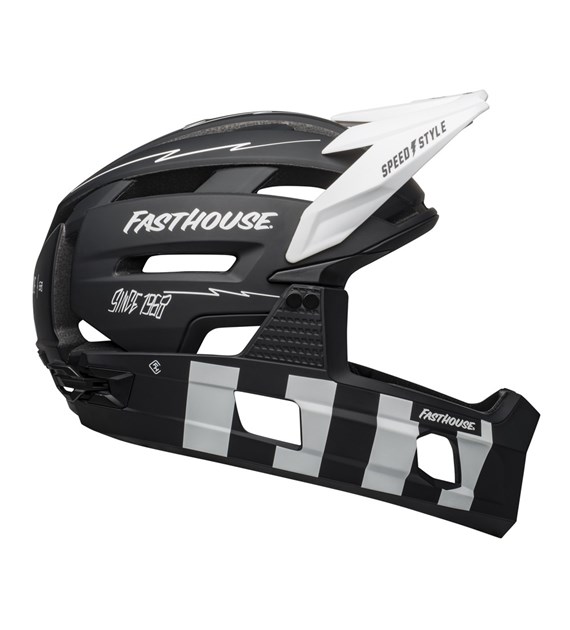 Kask full face BELL SUPER AIR R MIPS SPHERICAL matte black white fasthouse roz. S (52-56 cm) (NEW).