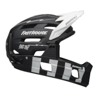 Kask full face BELL SUPER AIR R SPHERICAL matte black white fasthouse roz. L (59-63 cm) (NEW 2025)