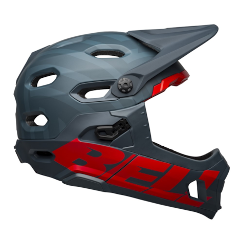 Kask full face BELL SUPER DH SPHERICAL prime matte blue crimson