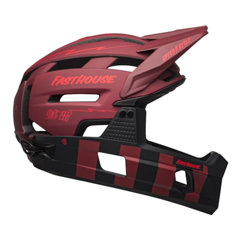 Kask full face BELL SUPER AIR R SPHERICAL matte red black fasthouse (WYPRZEDAŻ -50%)