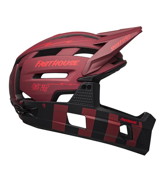 Kask full face BELL SUPER AIR R MIPS SPHERICAL matte red black fasthouse roz. L (59-63 cm) (NEW)