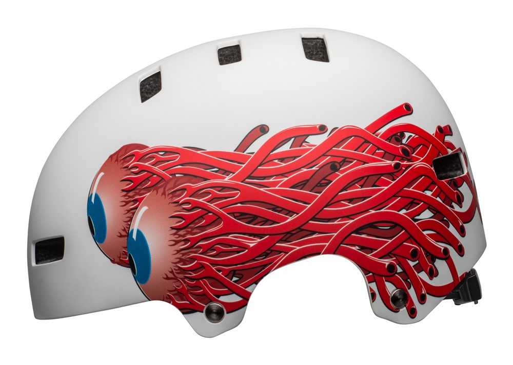 Kask juniorski BELL SPAN matte white eyes roz. XS (49–53 cm) (NEW).
