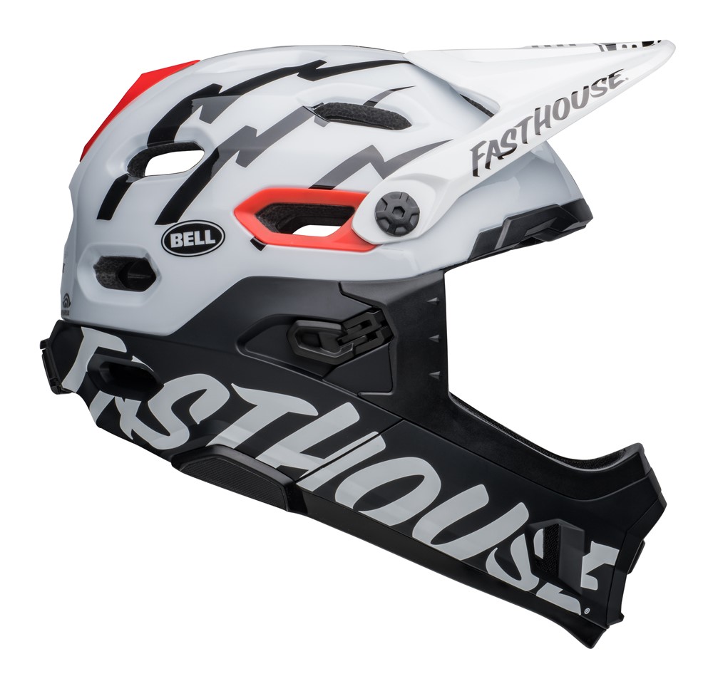 Kask full face BELL SUPER DH MIPS SPHERICAL fasthouse matte gloss black white roz. S (52–56 cm) (NEW).