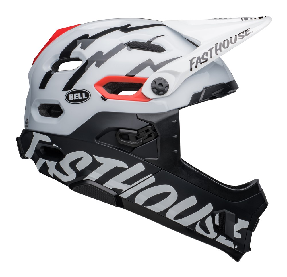 Kask full face BELL SUPER DH MIPS SPHERICAL fasthouse matte gloss black white roz. L (58–62 cm) (NEW).