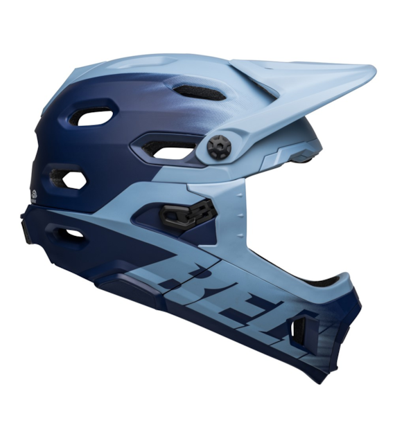 Kask full face BELL SUPER DH SPHERICAL matte light blue navy roz. L (58-62 cm) (NEW 2025)