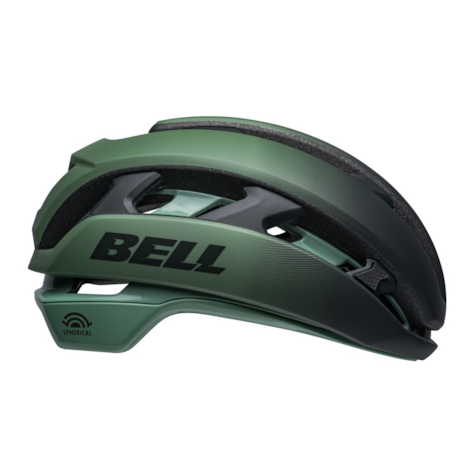 Kask gravel szosowy BELL XR SPHERICAL matte gloss green flare