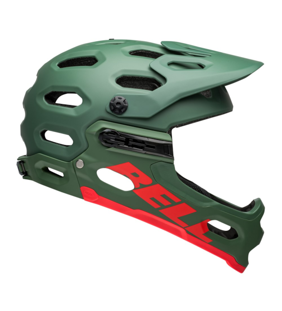 Kask full face BELL SUPER 3R MIPS matte dark green infrared roz. S (52–56 cm) (WYPRZEDAŻ -60%)