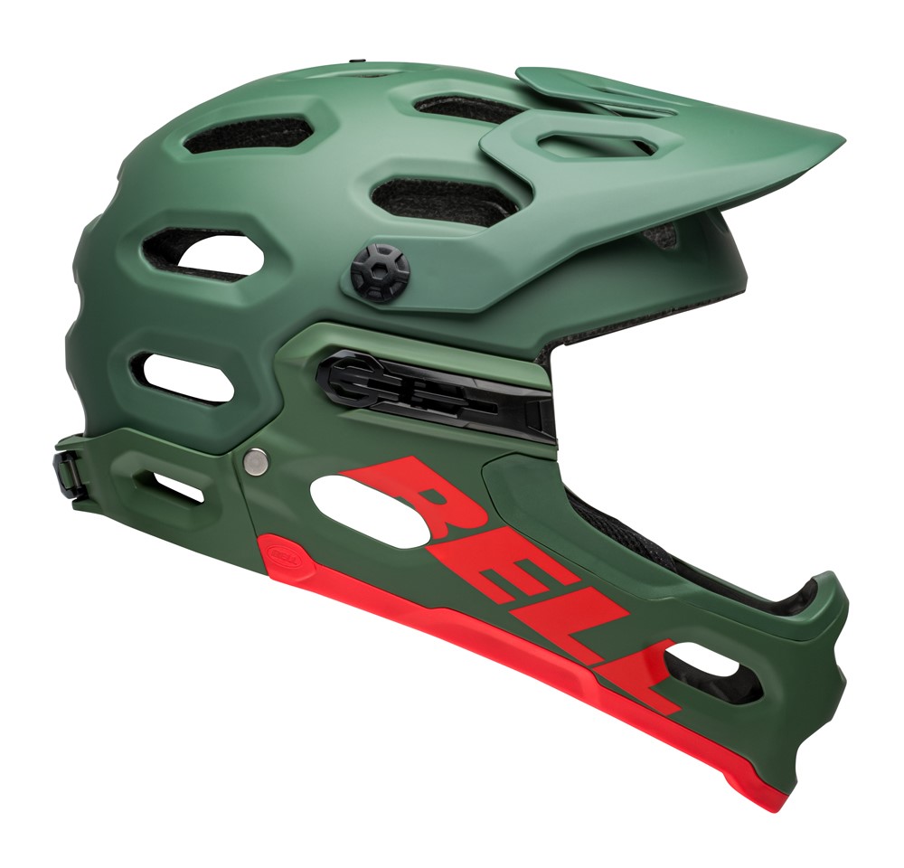 Kask full face BELL SUPER 3R MIPS matte dark green infrared roz. M (55-59 cm) (NEW).