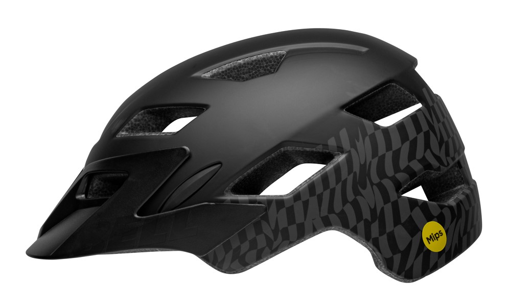 Kask juniorski BELL SIDETRACK INTEGRATED MIPS wavy checks matte black roz. Uniwersalny (50–57 cm) (NEW).
