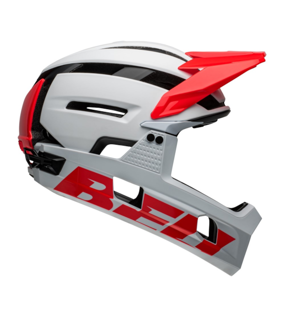 Kask full face BELL SUPER AIR R SPHERICAL matte gloss white infrared roz. S (52–56 cm) (NEW 2025)