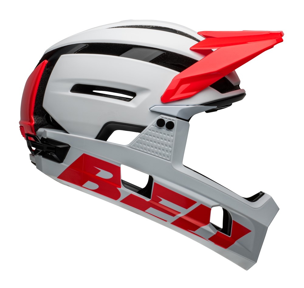 Kask full face BELL SUPER AIR R MIPS SPHERICAL matte gloss white infrared roz. S (52–56 cm) (NEW 2024)