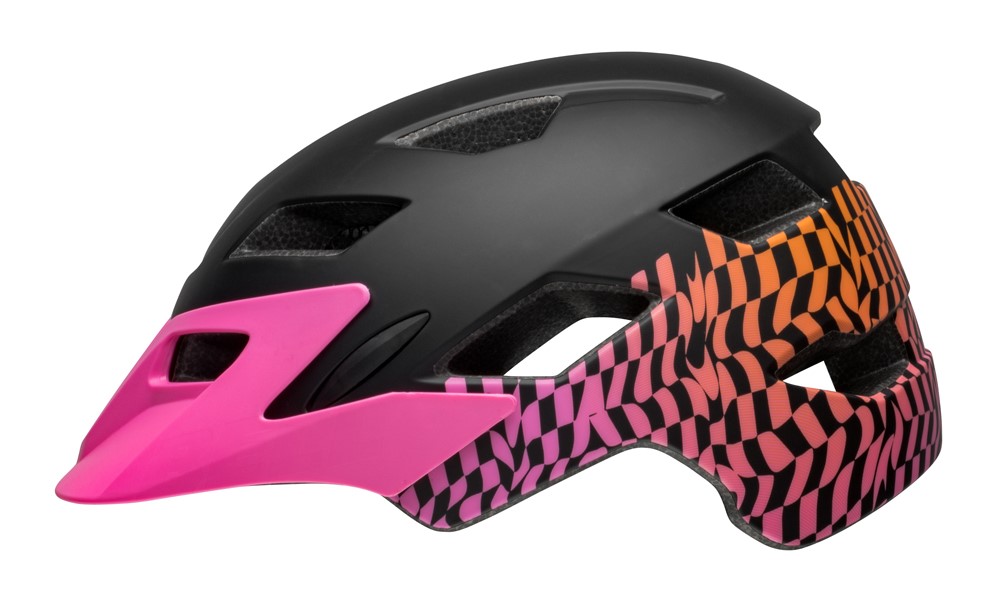 Kask dziecięcy BELL SIDETRACK wavy checks matte pink roz. Uniwersalny (47–54 cm) (NEW)