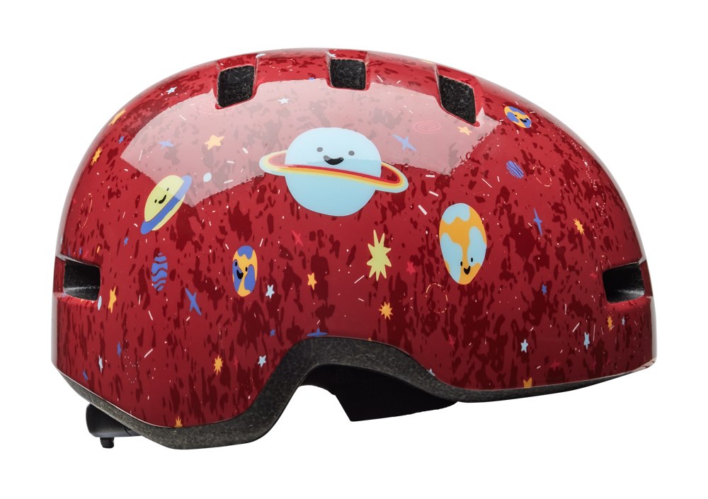 Kask dziecięcy BELL LIL RIPPER dark red planets roz. S (48–55 cm) (NEW 2025)