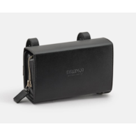 Torba podsiodłowa BROOKS D-SHAPED, Black, Pojemność 0,75L, Mocowanie na paskach, Garbowana skóra (NEW)