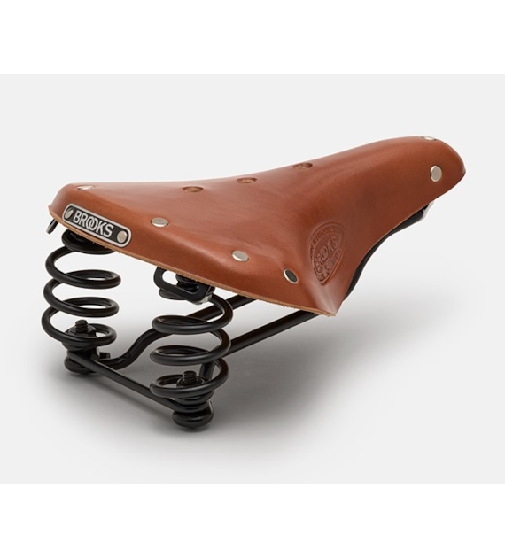 Siodełko BROOKS FLYER SHORT, Honey, Steel Rail, Waga 800g, Linia Leather (NEW)