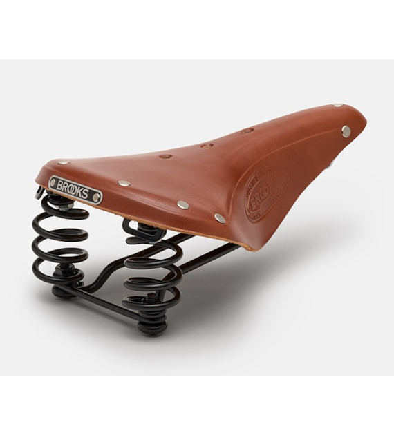 Siodełko BROOKS FLYER, Honey, Steel Rail, Waga 860g, Linia Leather (NEW)