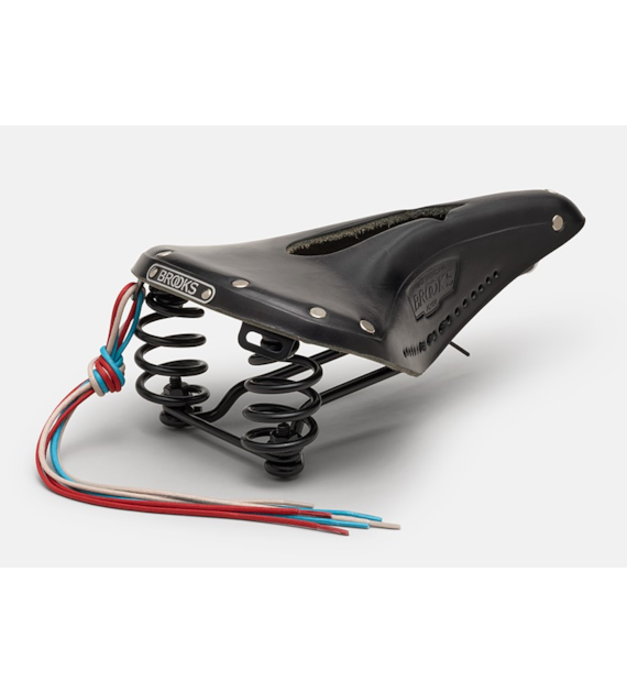 Siodełko BROOKS FLYER CARVED, Black, Steel Rail, Waga 860g, Linia Leather (NEW)