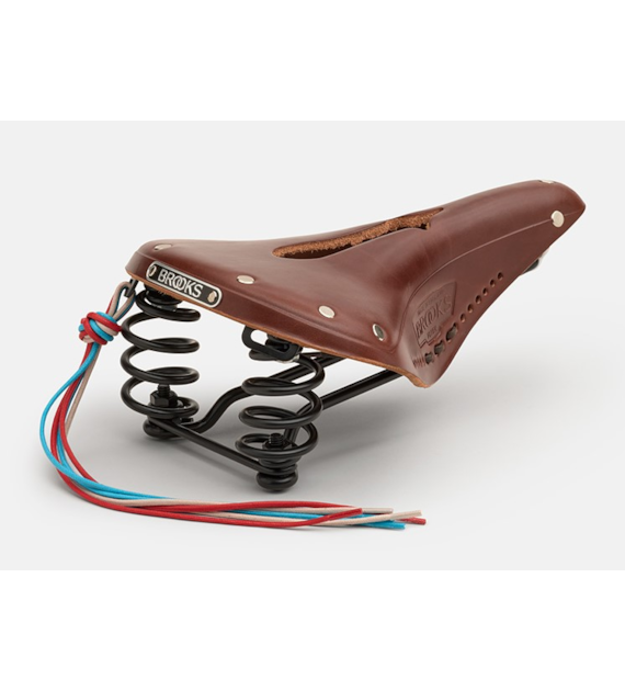 Siodełko BROOKS FLYER CARVED, Brown, Steel Rail, Waga 860g, Linia Leather (NEW)