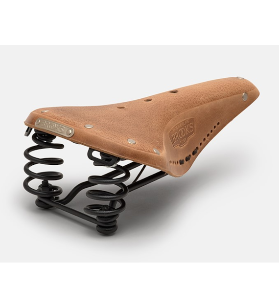 Siodełko BROOKS FLYER SOFTENED, Dark Tan, Steel Rail, Waga 860g, Linia Leather (NEW)