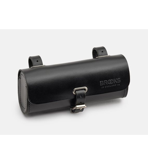 Torba podsiodłowa BROOKS CHALLENGE, Black, Pojemność 0,5L, Mocowanie na paskach, Garbowana skóra (NEW)