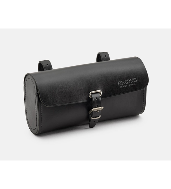 Torba podsiodłowa BROOKS CHALLENGE, Black, Pojemność 1,5L, Mocowanie na paskach, Garbowana skóra (NEW)